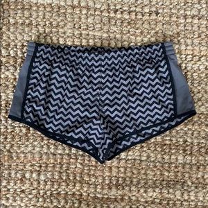 Grey chevron running shorts